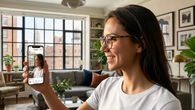 Hailey the storyteller in a branded social image